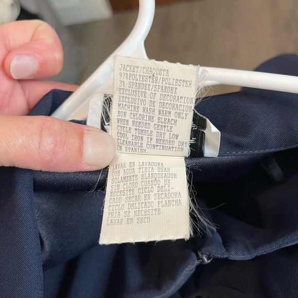 Vintage 1980s Dawn Joy 2 Piece Set Knee Length Navy Blue Size Medium - Picture 12 of 13